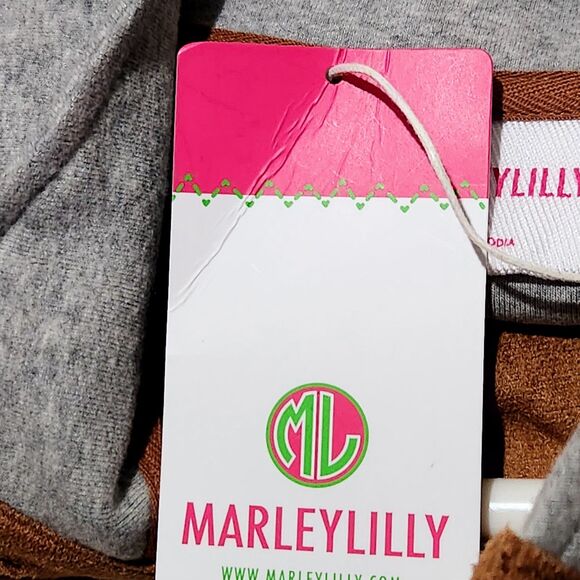 Marleylilly Sweatshirt For Women Size XL Gray And Beige Color Front Buttons - Picture 10 of 12